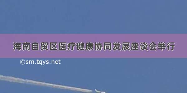 海南自贸区医疗健康协同发展座谈会举行