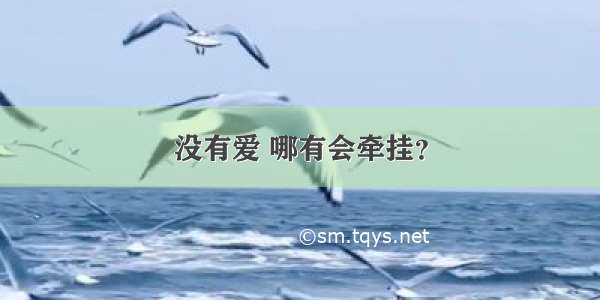 没有爱 哪有会牵挂？