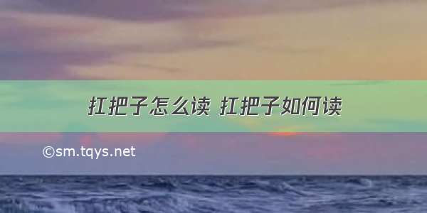 扛把子怎么读 扛把子如何读