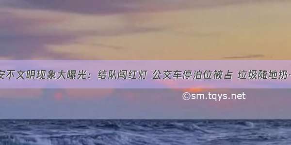 农安不文明现象大曝光：结队闯红灯 公交车停泊位被占 垃圾随地扔……