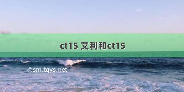 ct15 艾利和ct15