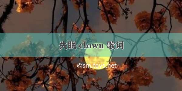 失眠 clown 歌词