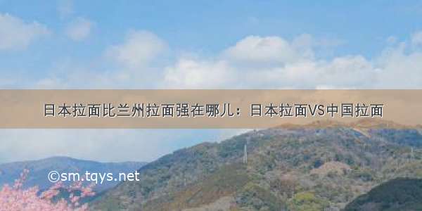 日本拉面比兰州拉面强在哪儿：日本拉面VS中国拉面