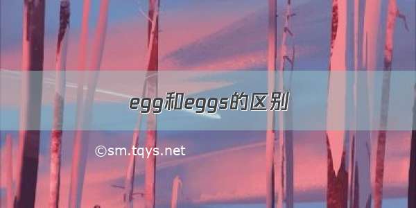 egg和eggs的区别