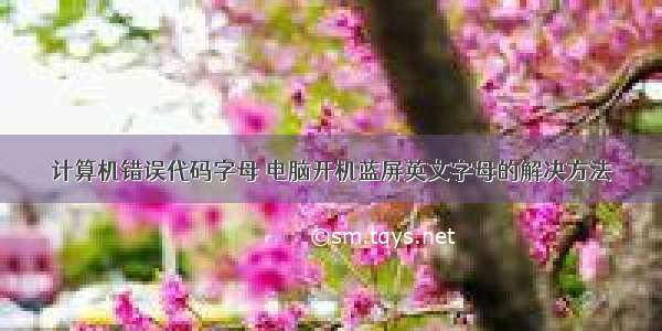 计算机错误代码字母 电脑开机蓝屏英文字母的解决方法