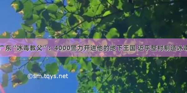 广东“冰毒教父”：4000警力开进他的地下王国 近乎整村制造冰毒