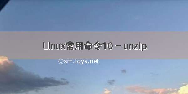 Linux常用命令10 - unzip