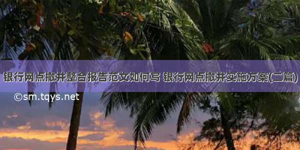 银行网点撤并整合报告范文如何写 银行网点撤并实施方案(二篇)