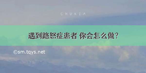 遇到路怒症患者 你会怎么做？