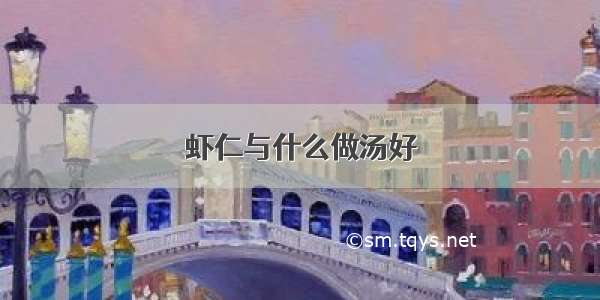 虾仁与什么做汤好