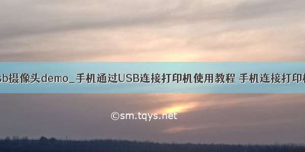 android外接usb摄像头demo_手机通过USB连接打印机使用教程 手机连接打印机系列之二...