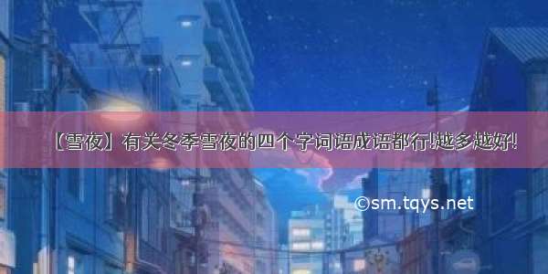 【雪夜】有关冬季雪夜的四个字词语成语都行!越多越好!