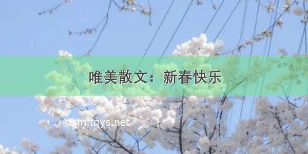 唯美散文：新春快乐