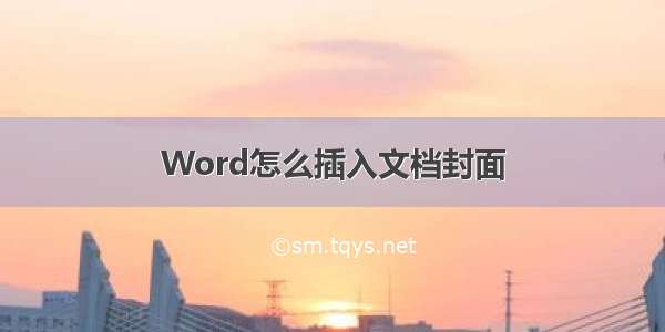 Word怎么插入文档封面