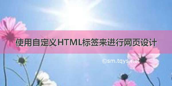 使用自定义HTML标签来进行网页设计