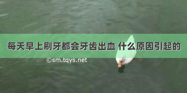 每天早上刷牙都会牙齿出血 什么原因引起的