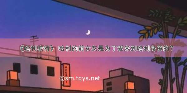 《哈利波特》 哈利的前女友是为了爱来到哈利身旁的？