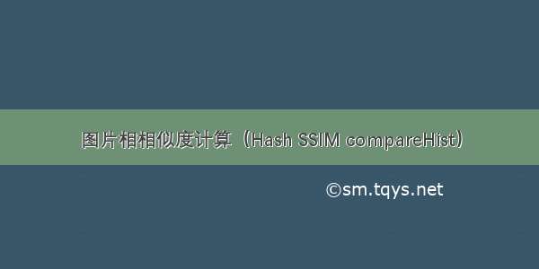 图片相相似度计算（Hash SSIM compareHist）