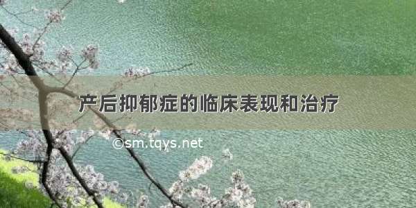 产后抑郁症的临床表现和治疗