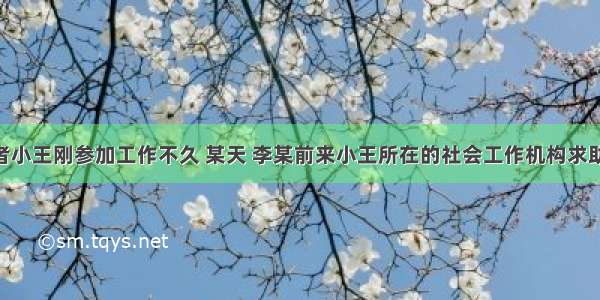 社会工作者小王刚参加工作不久 某天 李某前来小王所在的社会工作机构求助 督导安排