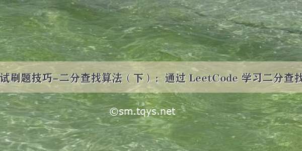 LeetCode面试刷题技巧-二分查找算法（下）：通过 LeetCode 学习二分查找算法-销售价