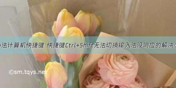 没办法计算机快捷键 快捷键Ctrl+Shift无法切换输入法没响应的解决办法