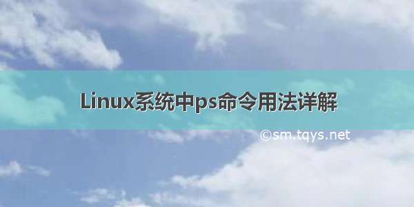 Linux系统中ps命令用法详解