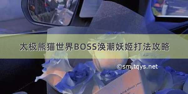 太极熊猫世界BOSS涣潮妖姬打法攻略