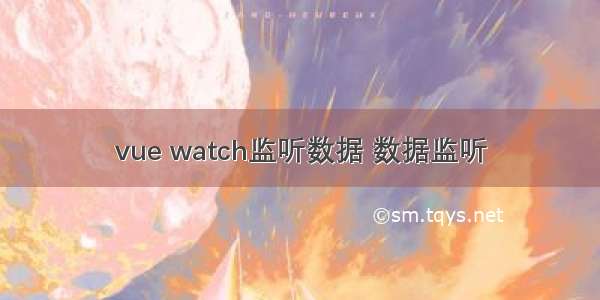 vue watch监听数据 数据监听