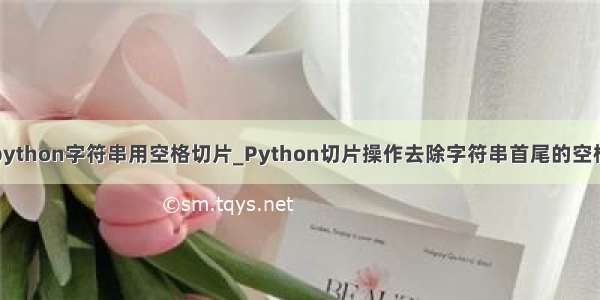 python字符串用空格切片_Python切片操作去除字符串首尾的空格