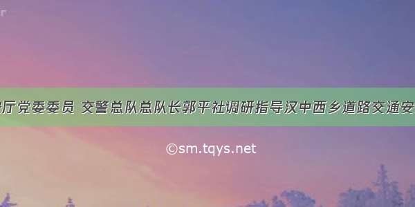 陕西省公安厅党委委员 交警总队总队长郭平社调研指导汉中西乡道路交通安全管理工作