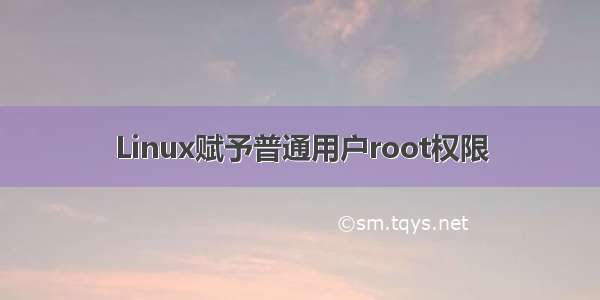 Linux赋予普通用户root权限