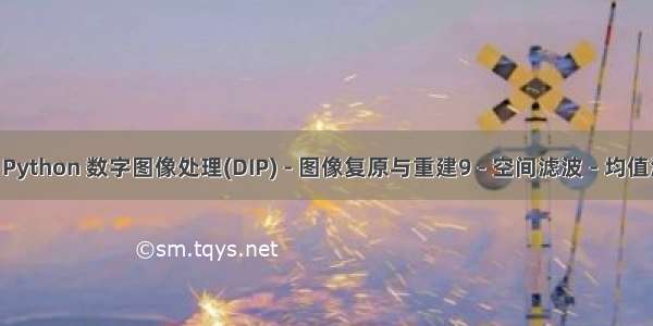 第5章 Python 数字图像处理(DIP) - 图像复原与重建9 - 空间滤波 - 均值滤波器