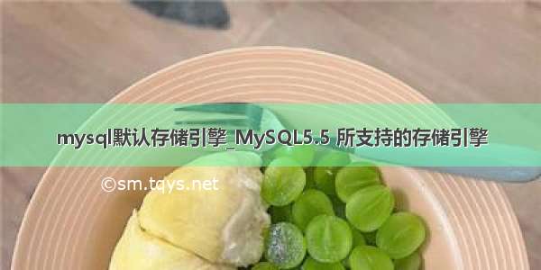 mysql默认存储引擎_MySQL5.5 所支持的存储引擎