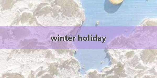 winter holiday