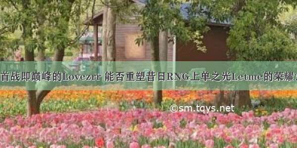 首战即巅峰的Lovezrr 能否重塑昔日RNG上单之光Letme的荣耀？