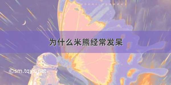 为什么米熊经常发呆