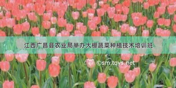 江西广昌县农业局举办大棚蔬菜种植技术培训班