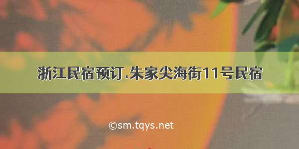 浙江民宿预订.朱家尖海街11号民宿