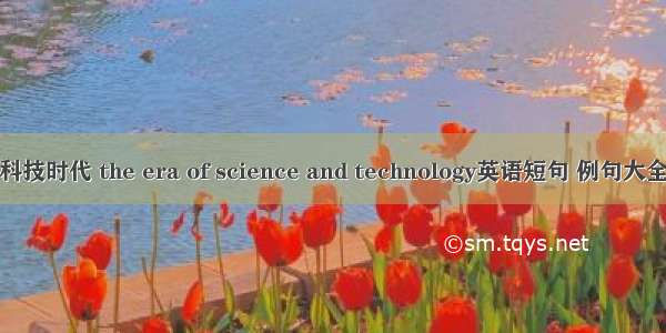 科技时代 the era of science and technology英语短句 例句大全