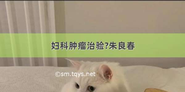 妇科肿瘤治验?朱良春