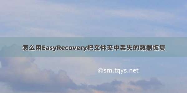 怎么用EasyRecovery把文件夹中丢失的数据恢复