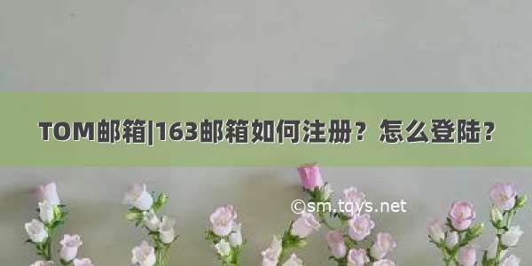 TOM邮箱|163邮箱如何注册？怎么登陆？