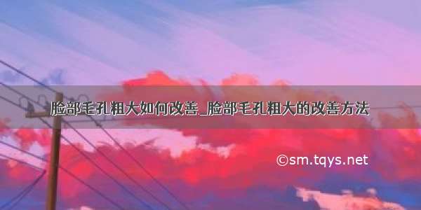 脸部毛孔粗大如何改善_脸部毛孔粗大的改善方法