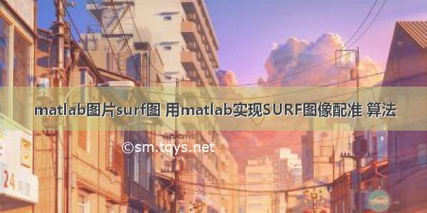 matlab图片surf图 用matlab实现SURF图像配准 算法