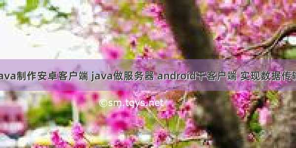 java制作安卓客户端 java做服务器 android干客户端 实现数据传输