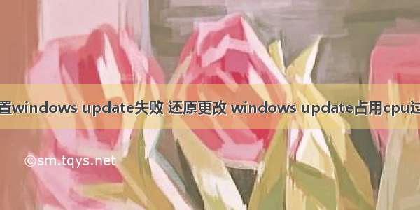 配置windows update失败 还原更改 windows update占用cpu过高