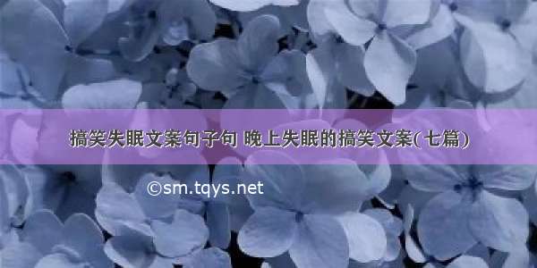 搞笑失眠文案句子句 晚上失眠的搞笑文案(七篇)