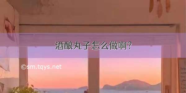 酒酿丸子怎么做啊？