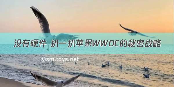 没有硬件 扒一扒苹果WWDC的秘密战略